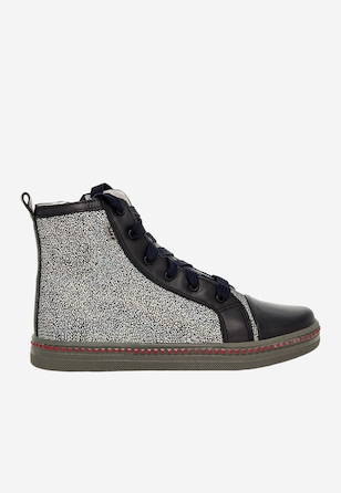 Granatowo-srebrne trzewiki dziewczęce BARTEK 14133-05