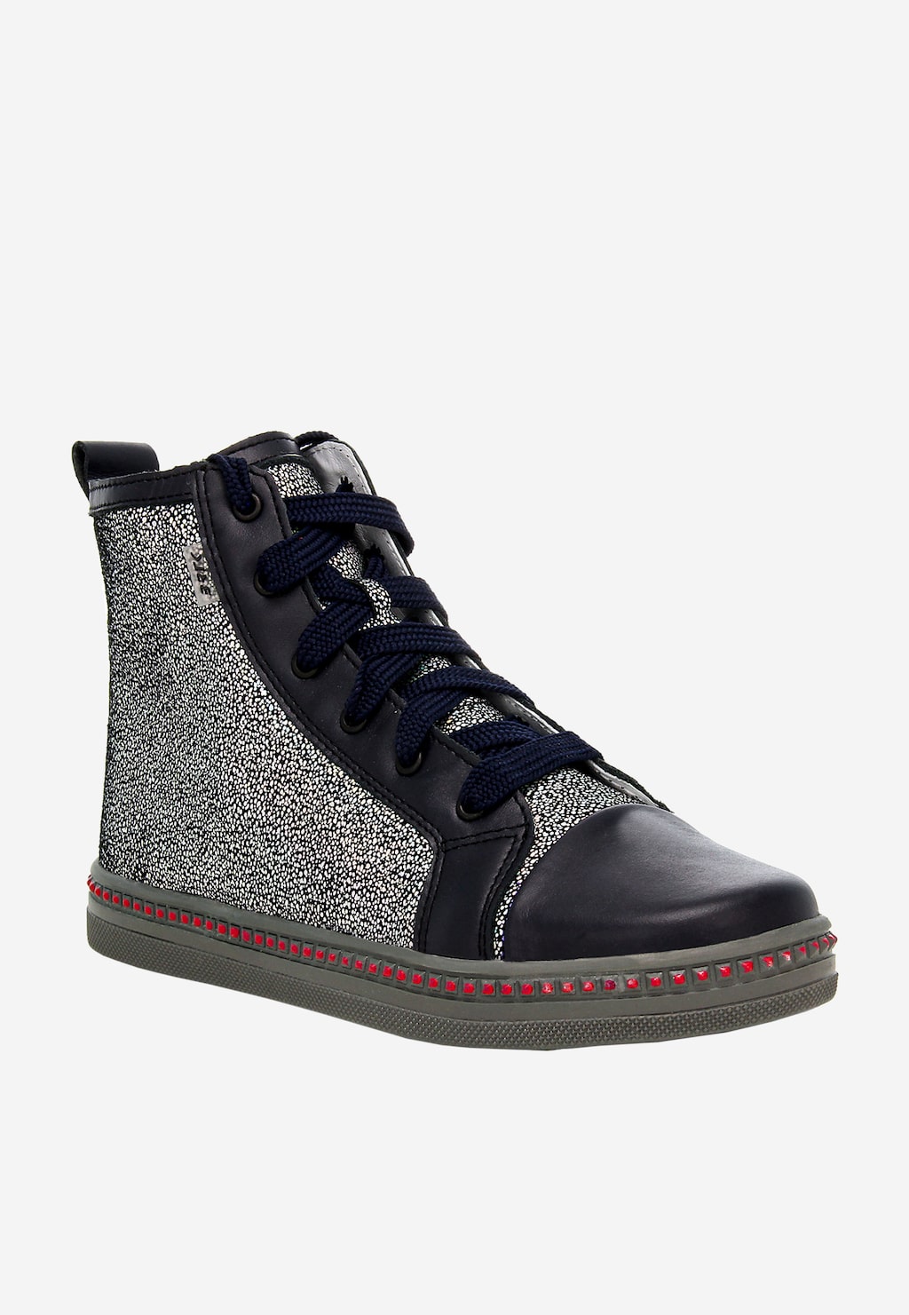 Námořnicky modré se stříbrnou dívčí kotníkové boty BARTEK 14133-05 Widok 3