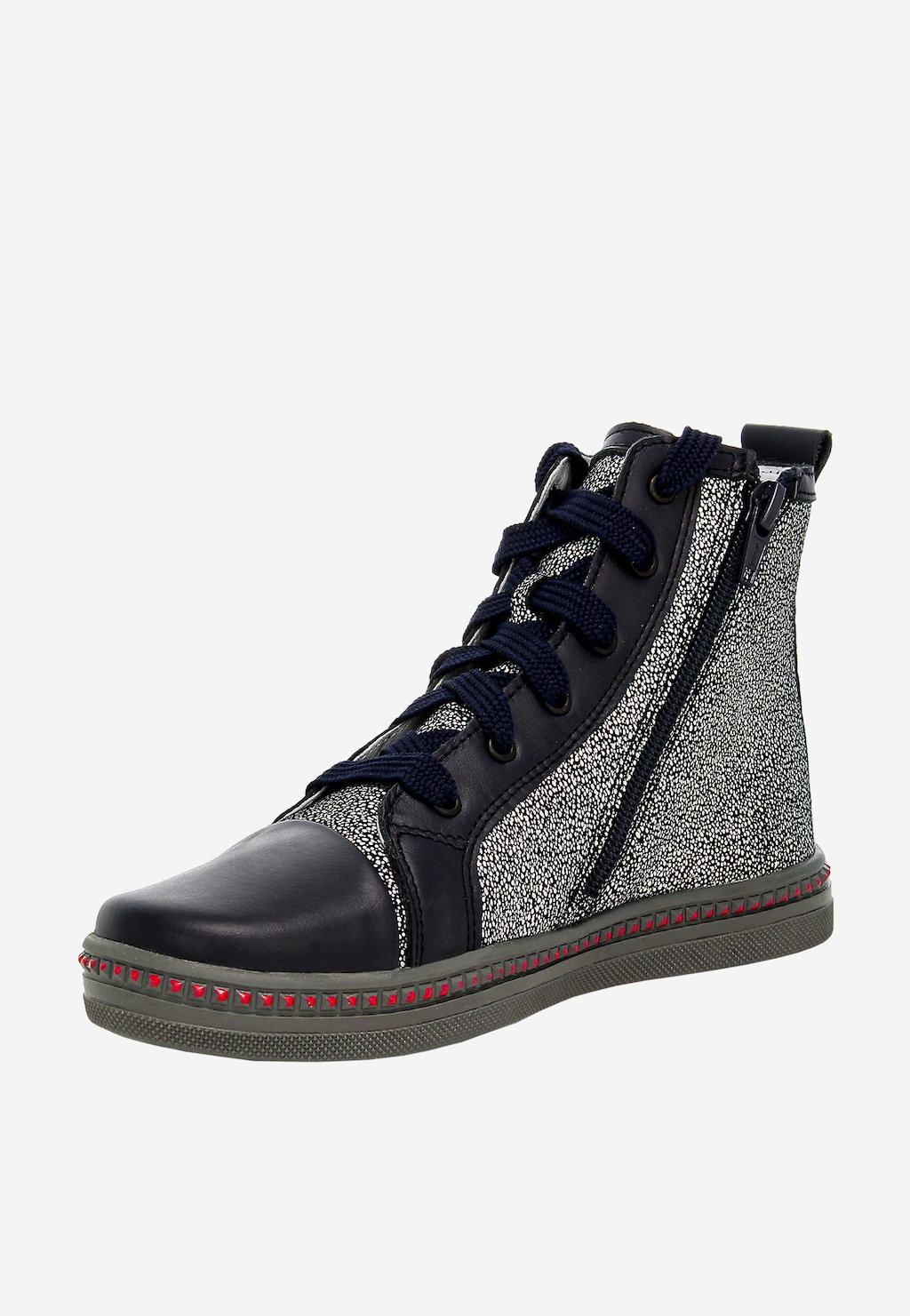 Námořnicky modré se stříbrnou dívčí kotníkové boty BARTEK 14133-05 Widok 4