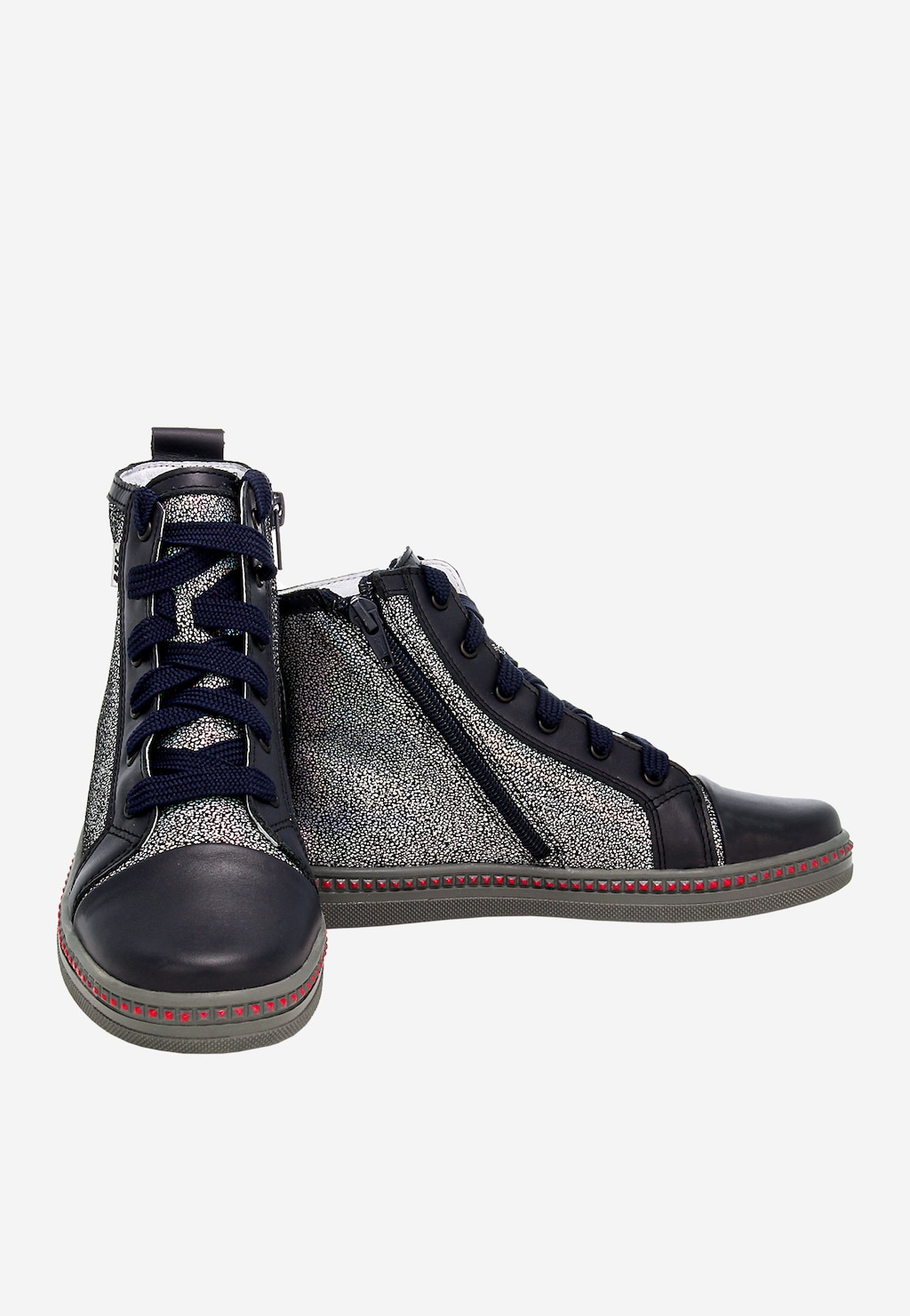 Námořnicky modré se stříbrnou dívčí kotníkové boty BARTEK 14133-05 Widok 8