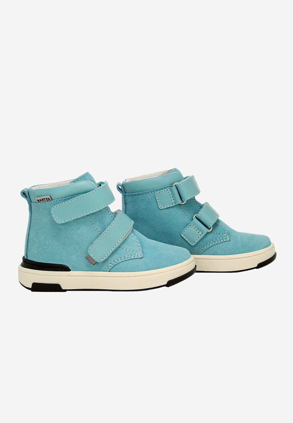 Tyrkysové členkové topánky BARTEK 1198505 z kombinácie semiša a hladkej kože Widok 8