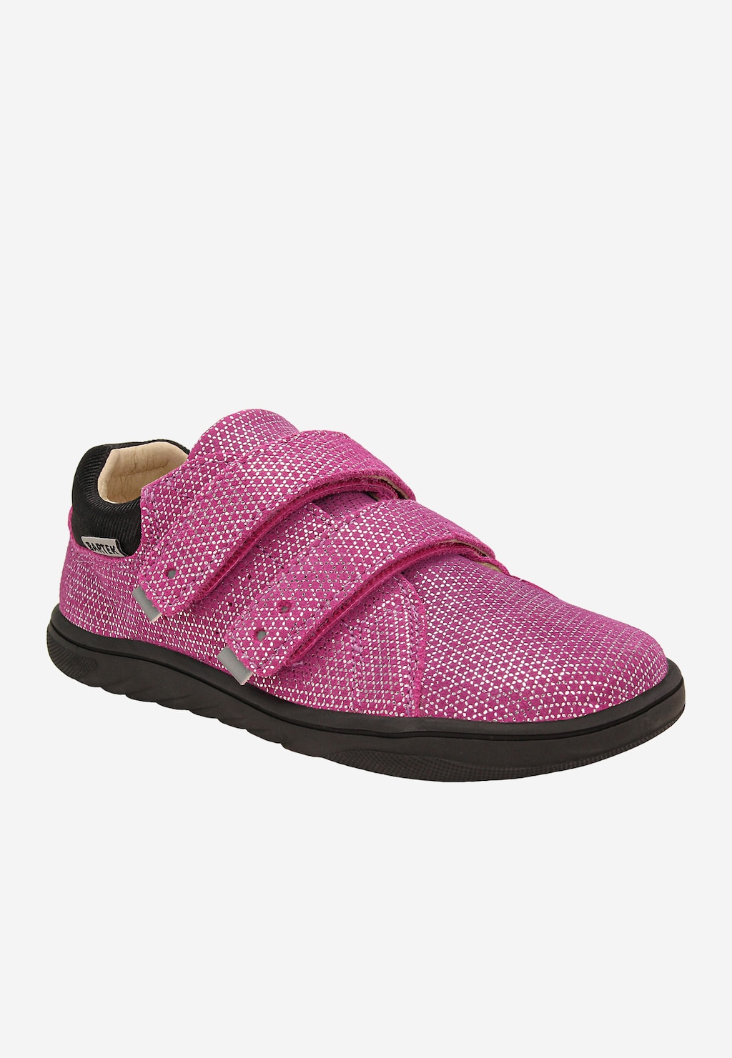 Ružové poltopánky barefoot s ligotavým vzorom BARTEK 83005-65 Widok 3