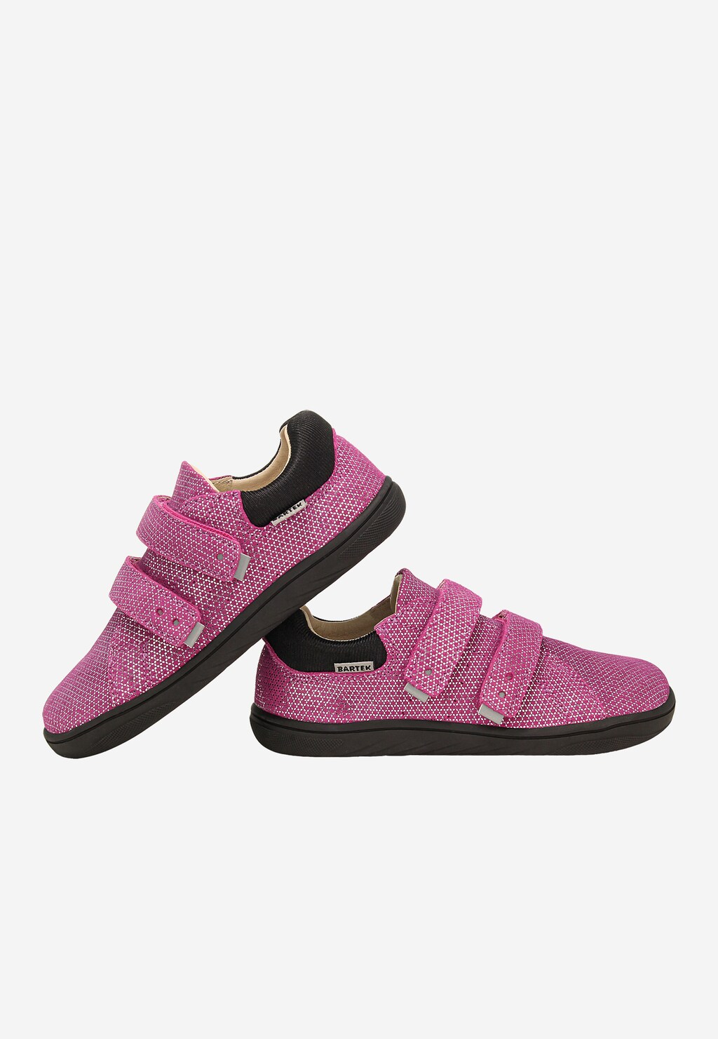 Ružové poltopánky barefoot s ligotavým vzorom BARTEK 83005-65 Widok 8