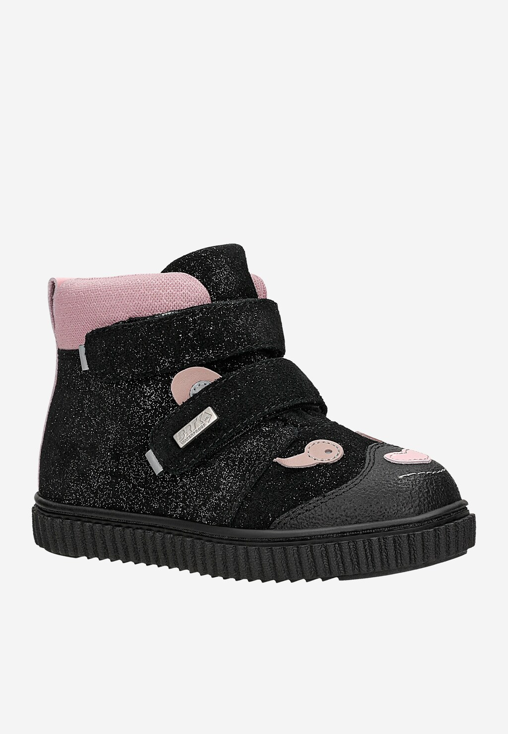 Členkové topánky BARTEK 84006-61, pre dievčatá, čierne + ružové Widok 3