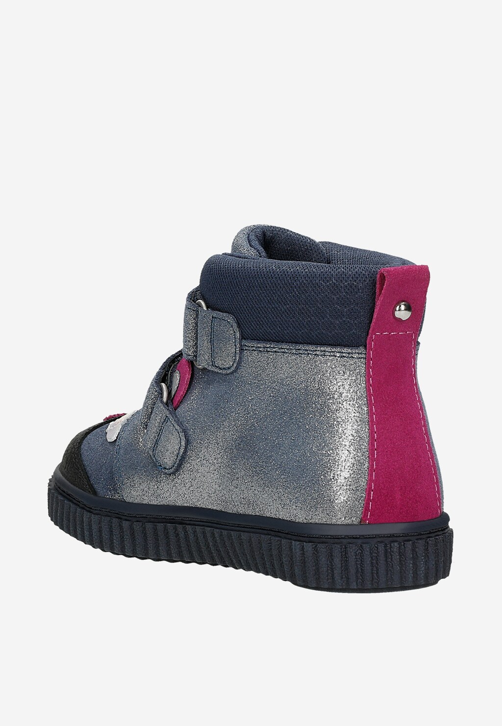 Kotníkové boty BARTEK 84006-69, pro dívky, stříbrné + černé Widok 4