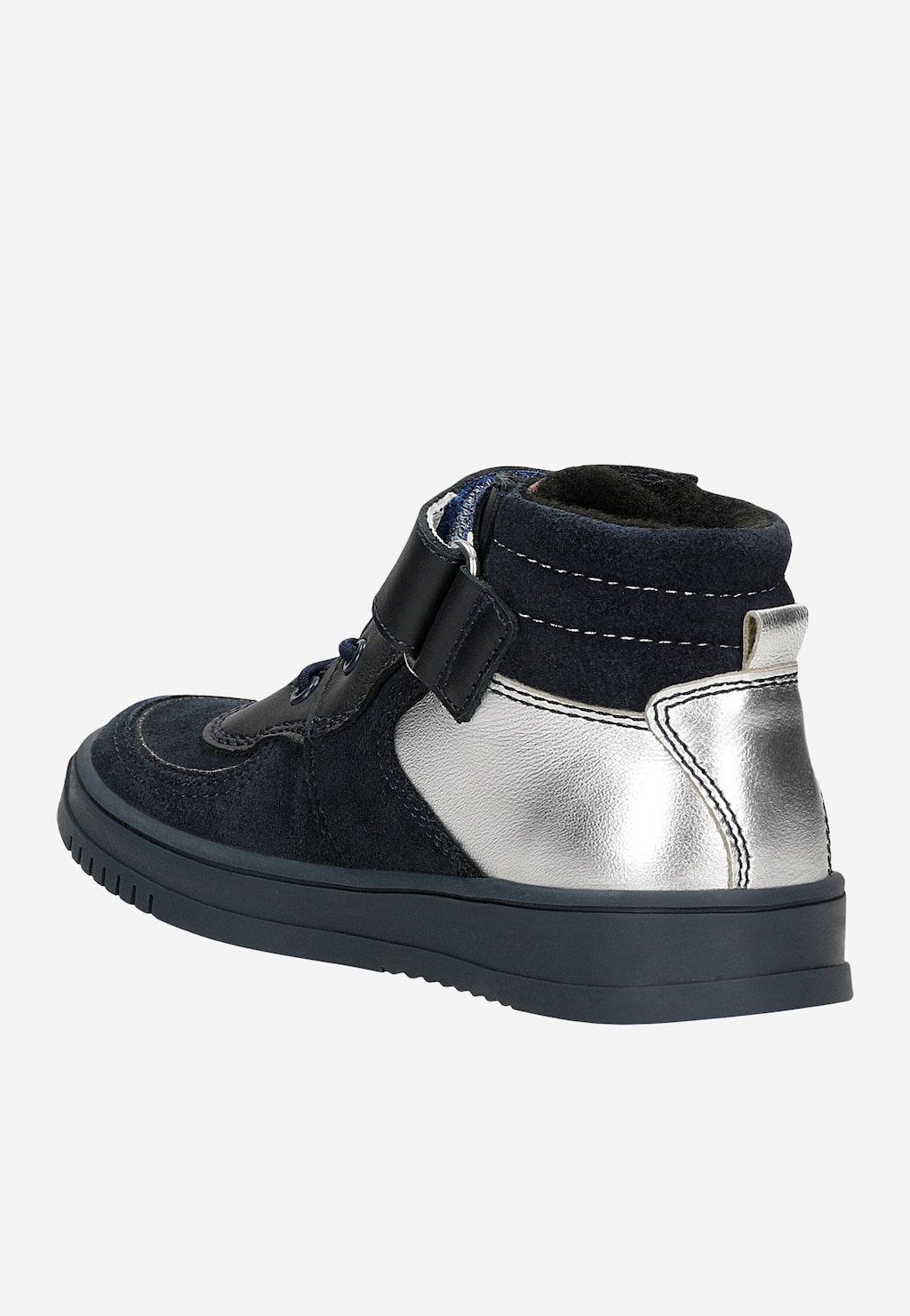 Zateplené čižmy BARTEK 14566008, pre dievčatá, tmavomodro-strieborné Widok 4