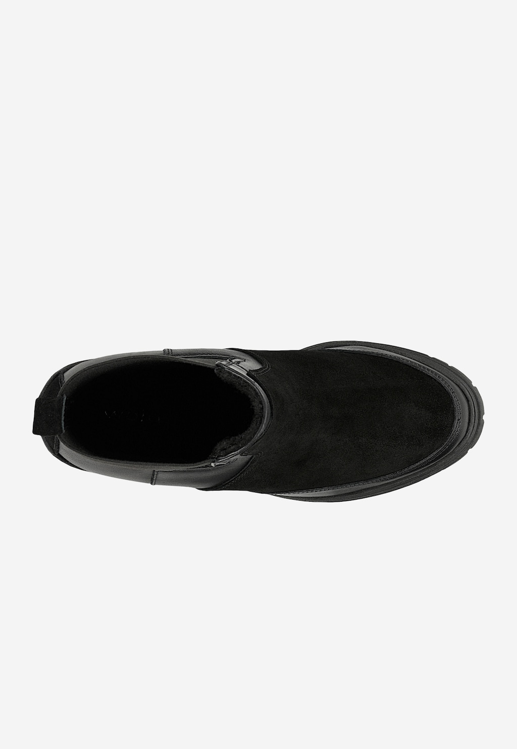 Czarne botki damskie z łączonych skór 55372-71 Widok 5