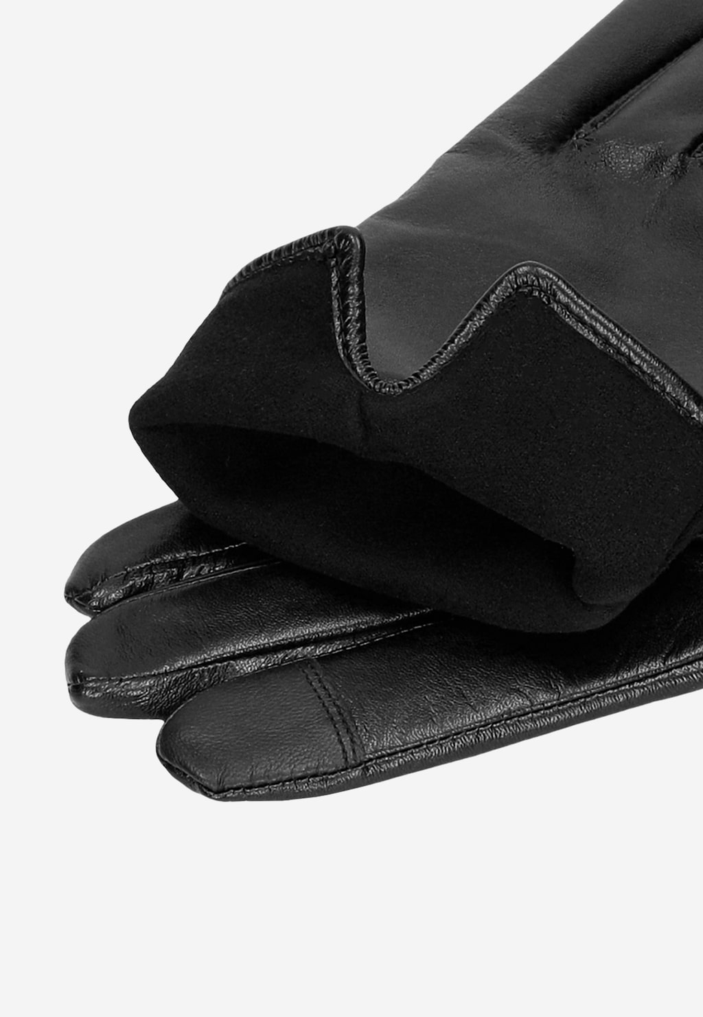 Jednoduché čierne dámske rukavice na zimu 98115-51 Widok 4