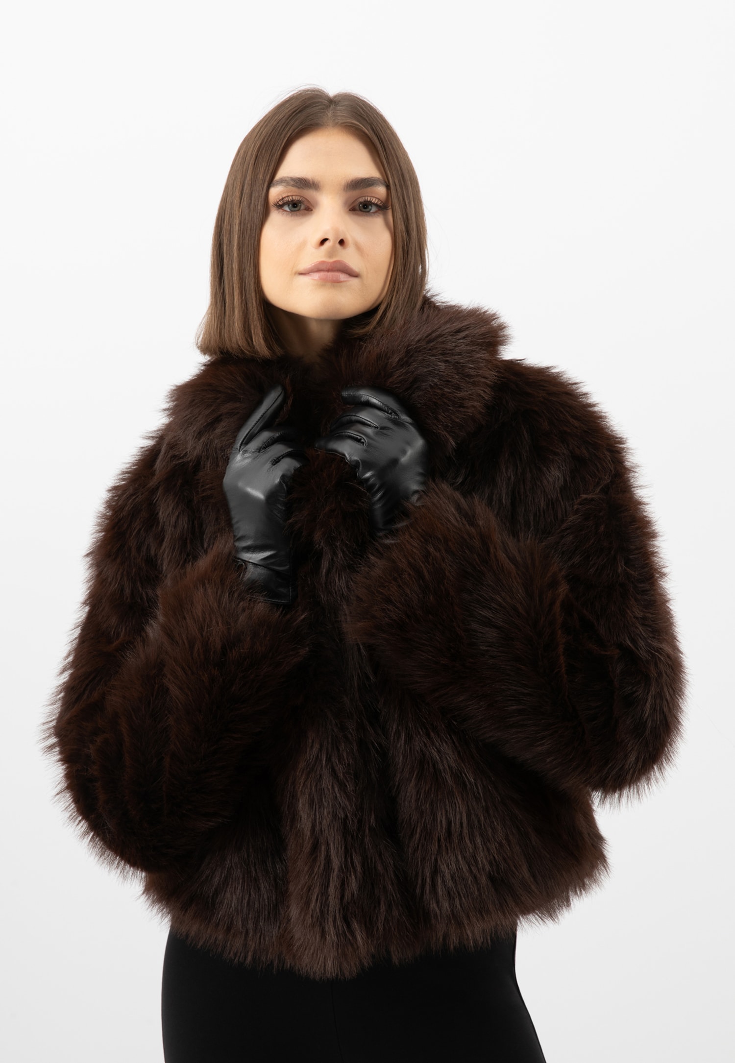 Mănuși din piele neagră cu căptușeală antibacteriană damă 98115-51 Widok 6