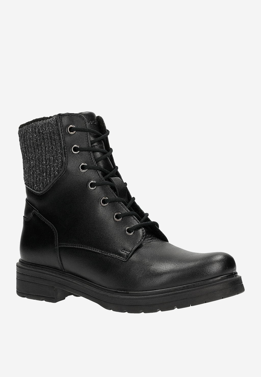 Czarne workery damskie ze skarpetą 64159-80 Widok 2