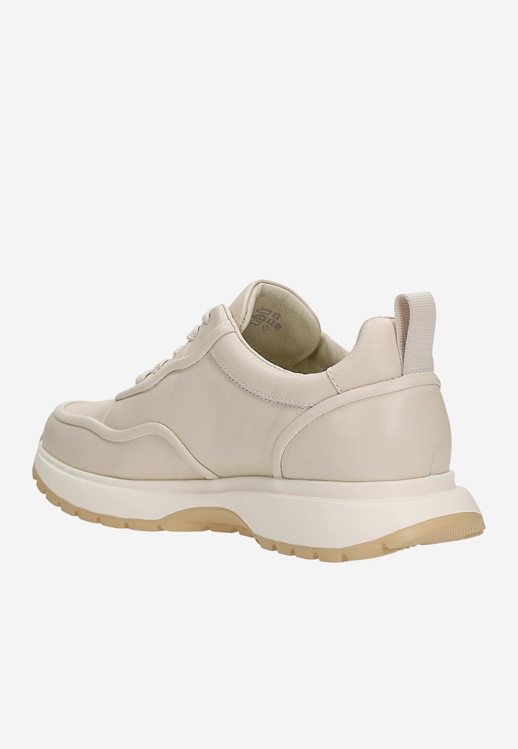 Beżowe skórzane sneakersy damskie 46388-54 Widok 3