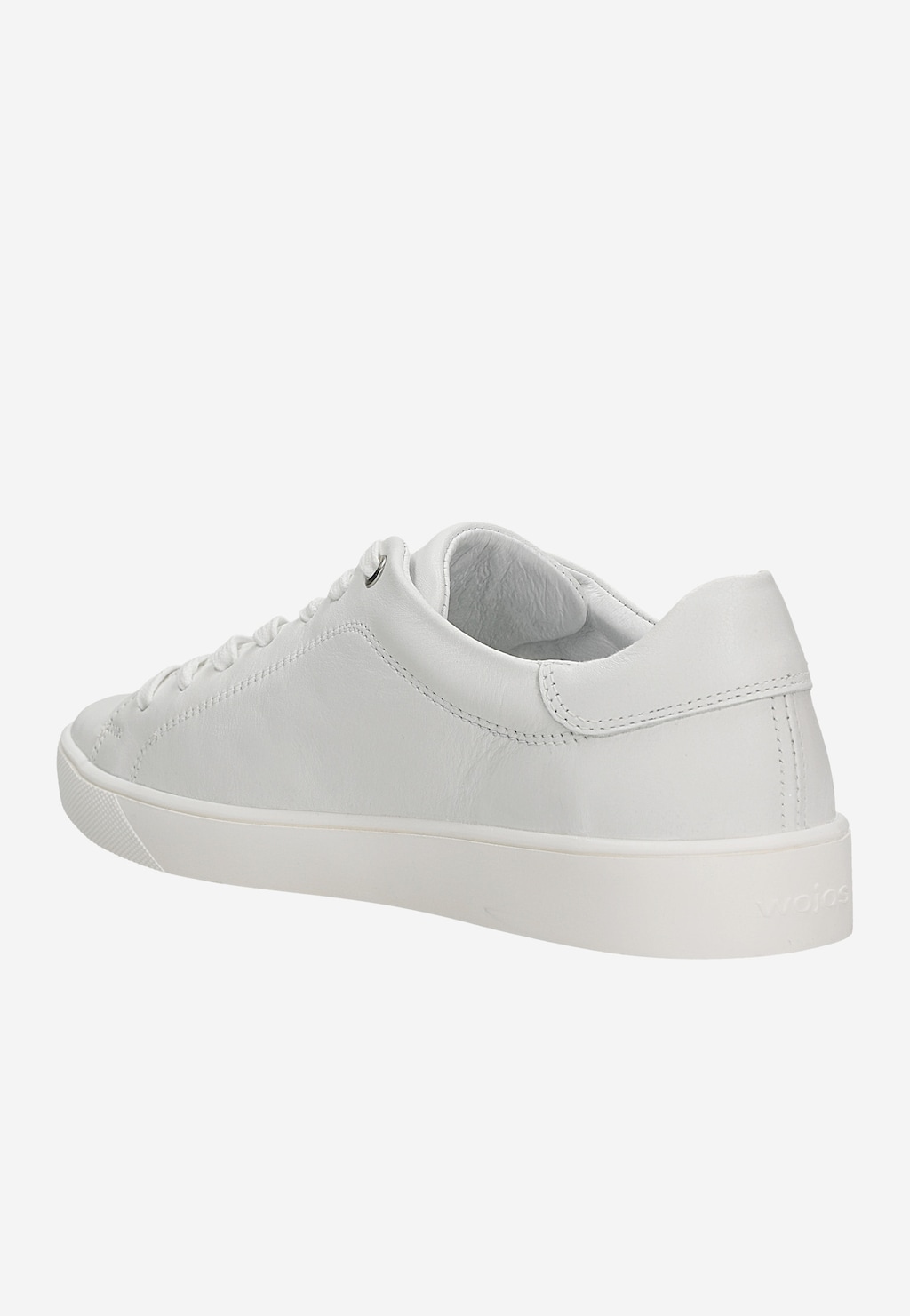 Białe trampki skórzane na płaskiej podeszwie 46385-59 Widok 3