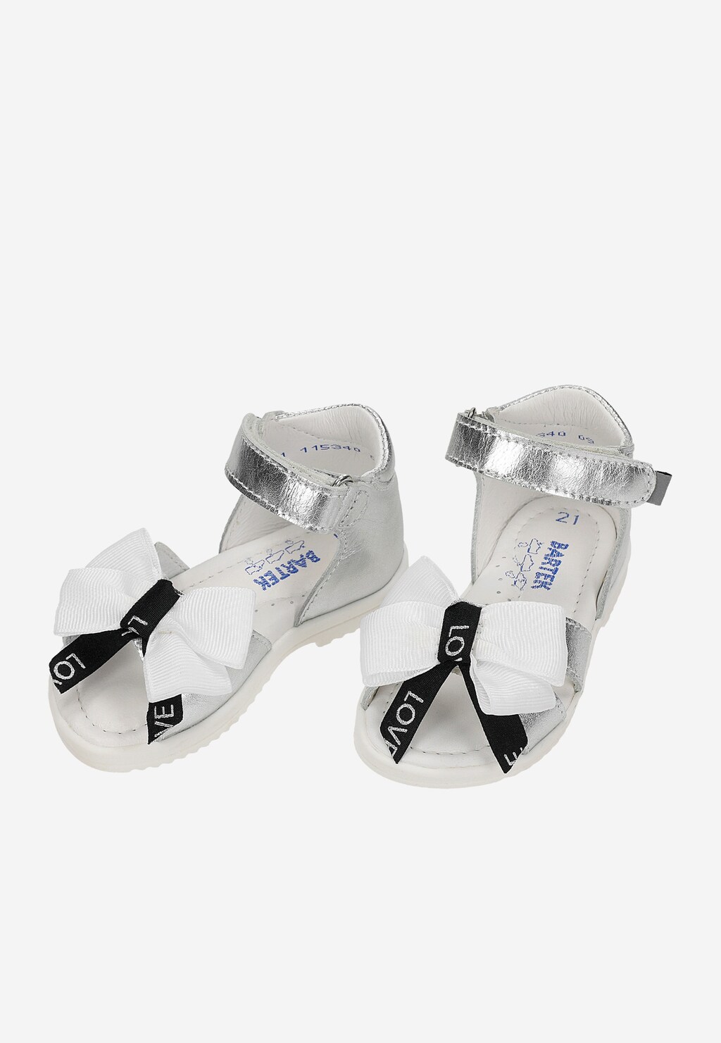 Sandály BARTEK 11534009, pro dívky, stříbrné Widok 8