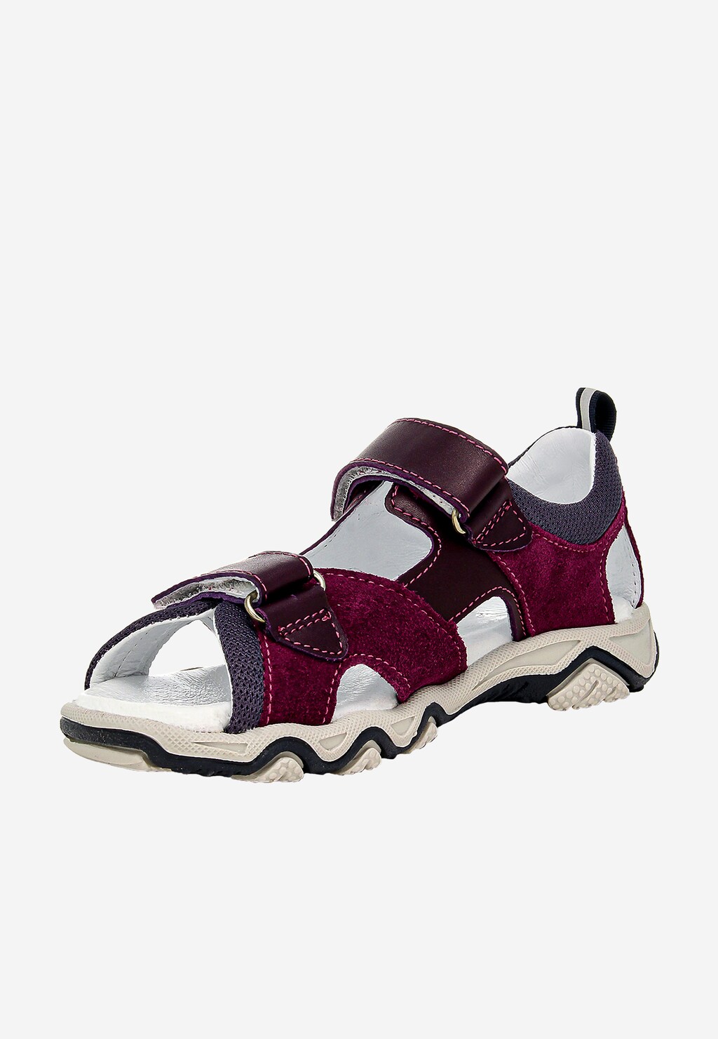 Fioletowo-bordowe sandały BARTEK 1669701 Widok 3