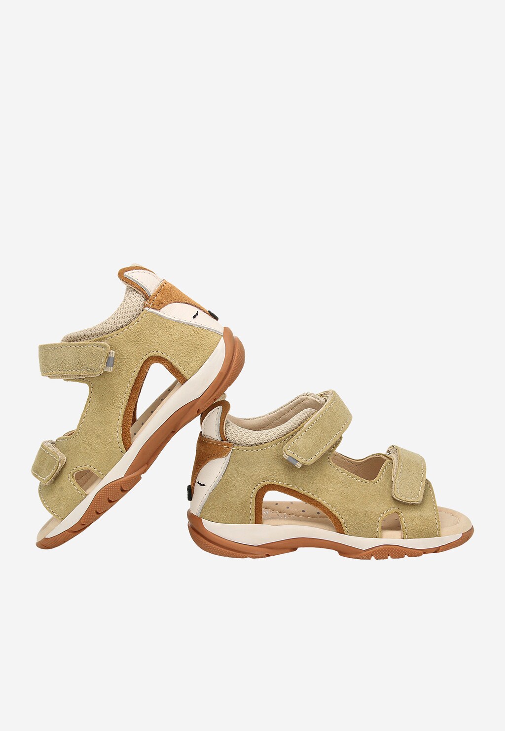 Brązowo-beżowe sandały dziecięce z aplikacją lisa BARTEK 84411-63 Widok 7