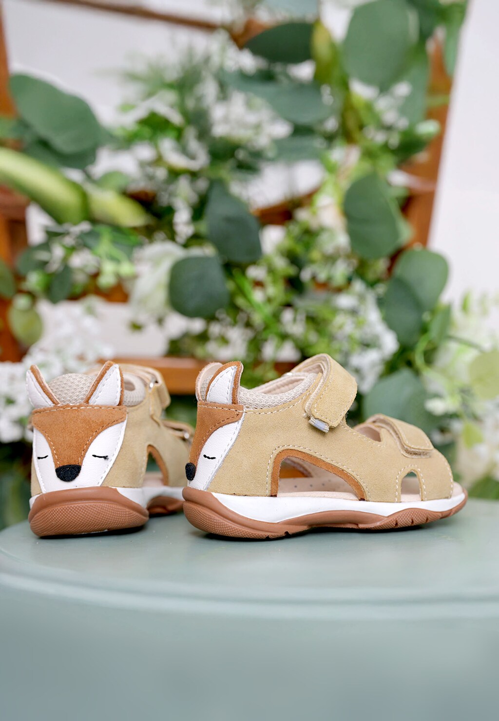 Brązowo-beżowe sandały dziecięce z aplikacją lisa BARTEK 84411-63 Widok 10
