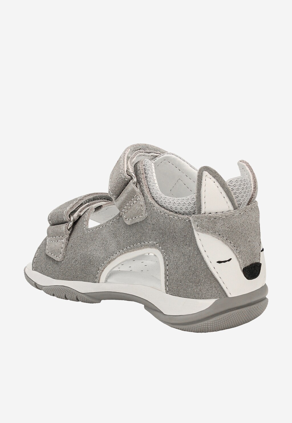 Šedé dětské sandály s aplikací vlka na patě BARTEK 84411-80 Widok 5