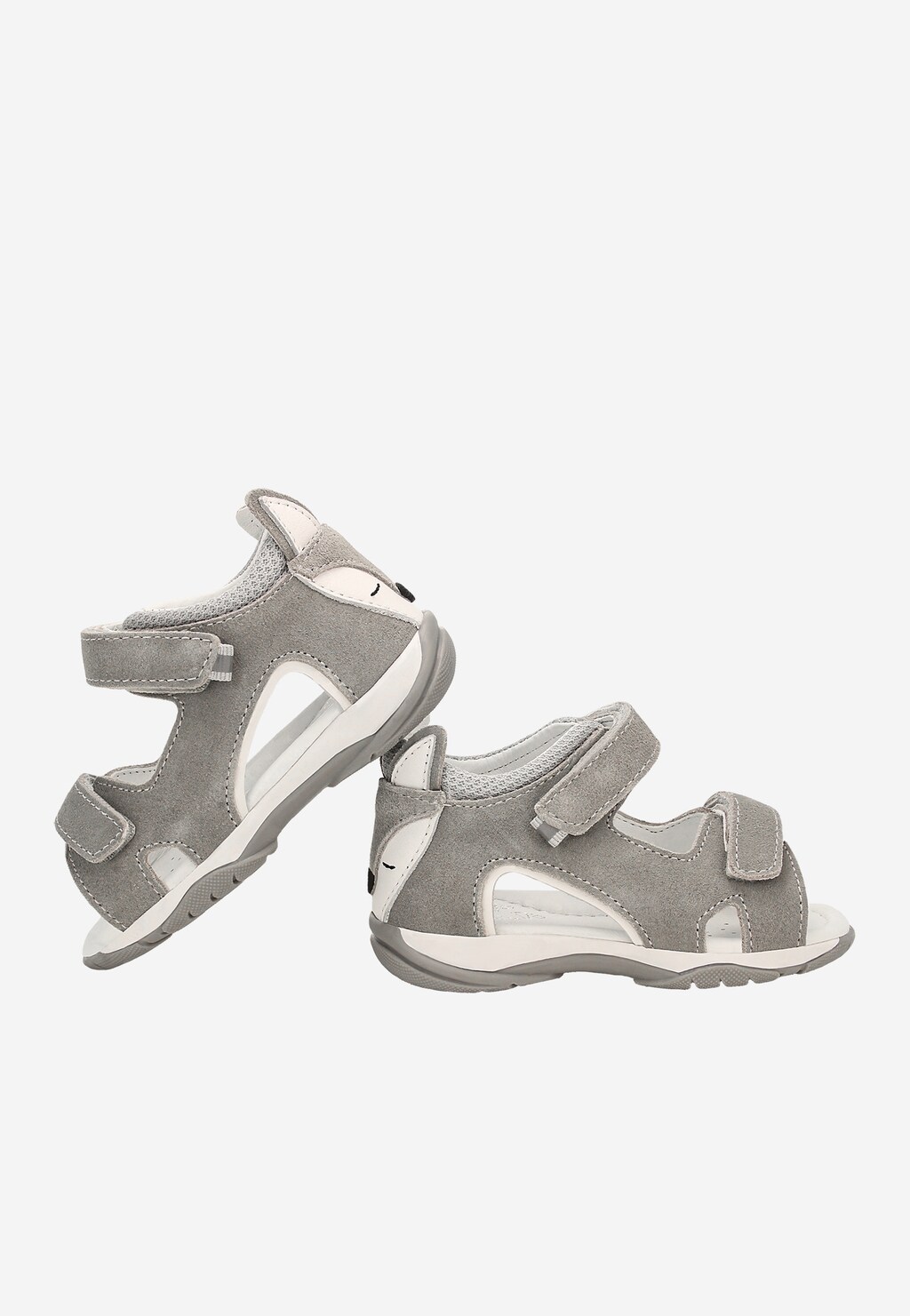 Šedé dětské sandály s aplikací vlka na patě BARTEK 84411-80 Widok 8