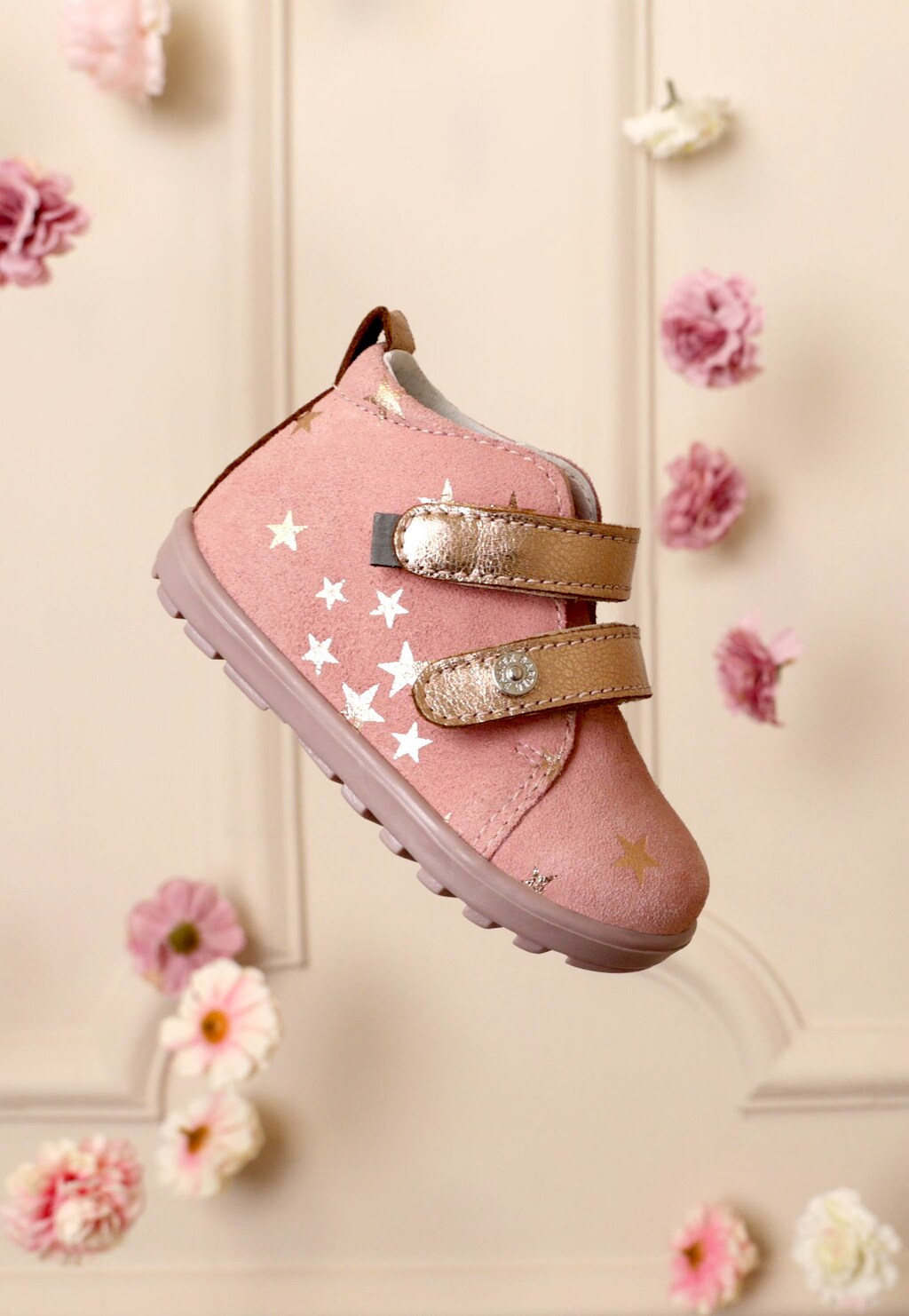 Różowe trzewiki dla dziewczynki ze złotymi elementami BARTEK 86315-75 Widok 8