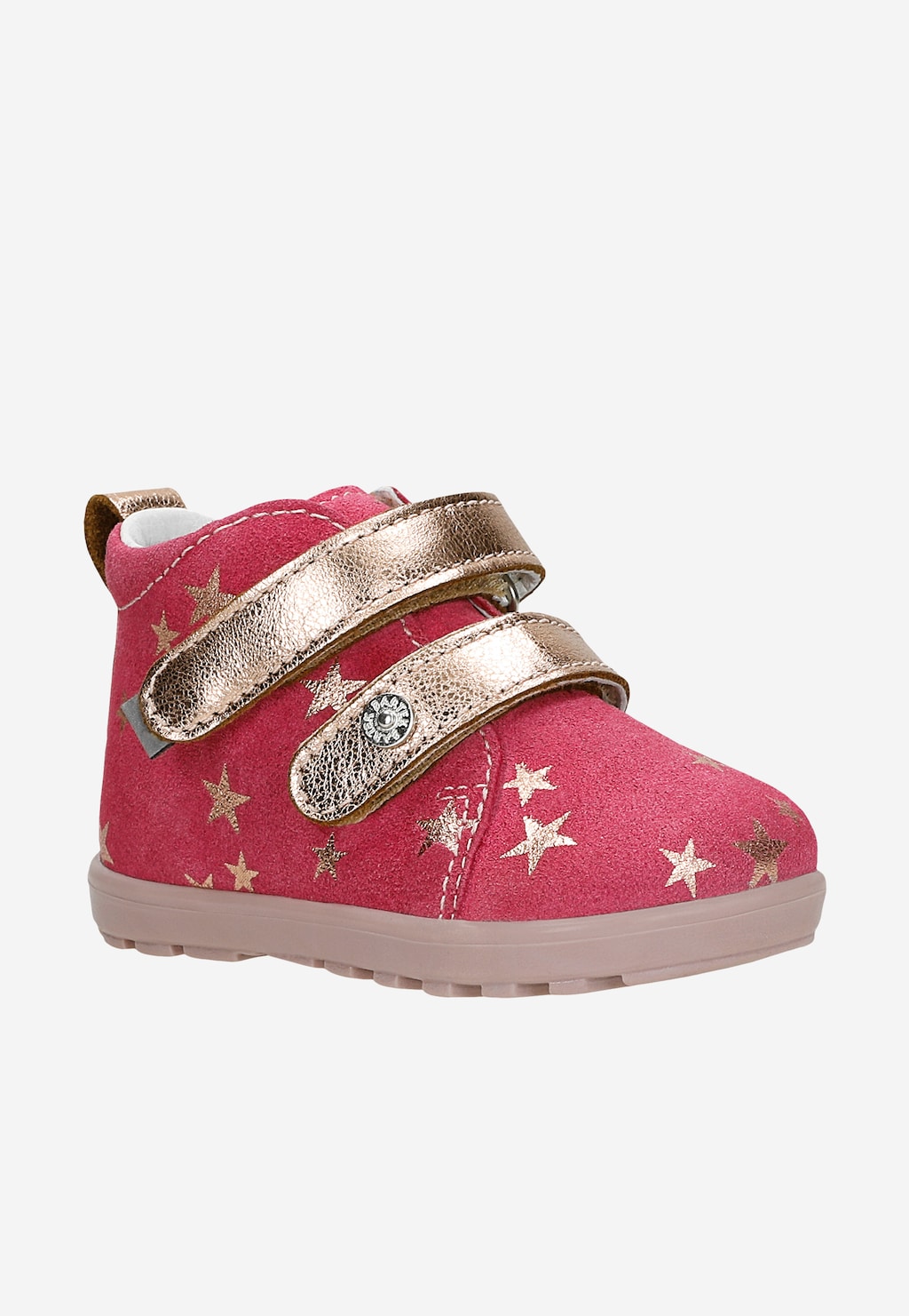 Růžové kotníčkové boty se zlatými hvězdičkami BARTEK 86315-78 Widok 3