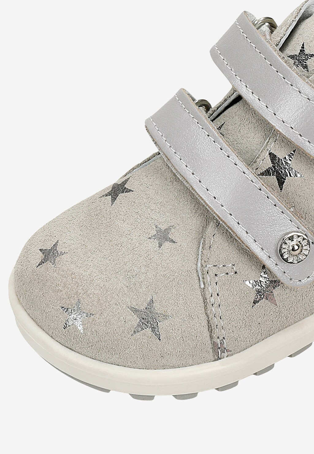Popielate trzewiki BARTEK 86315-79 ze srebrnymi gwiazdkami Widok 7