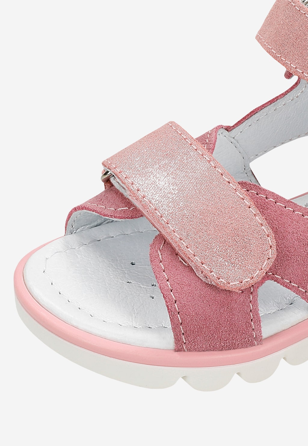 Růžové dívčí sandály 11227016 s lesklou ozdobou Widok 8