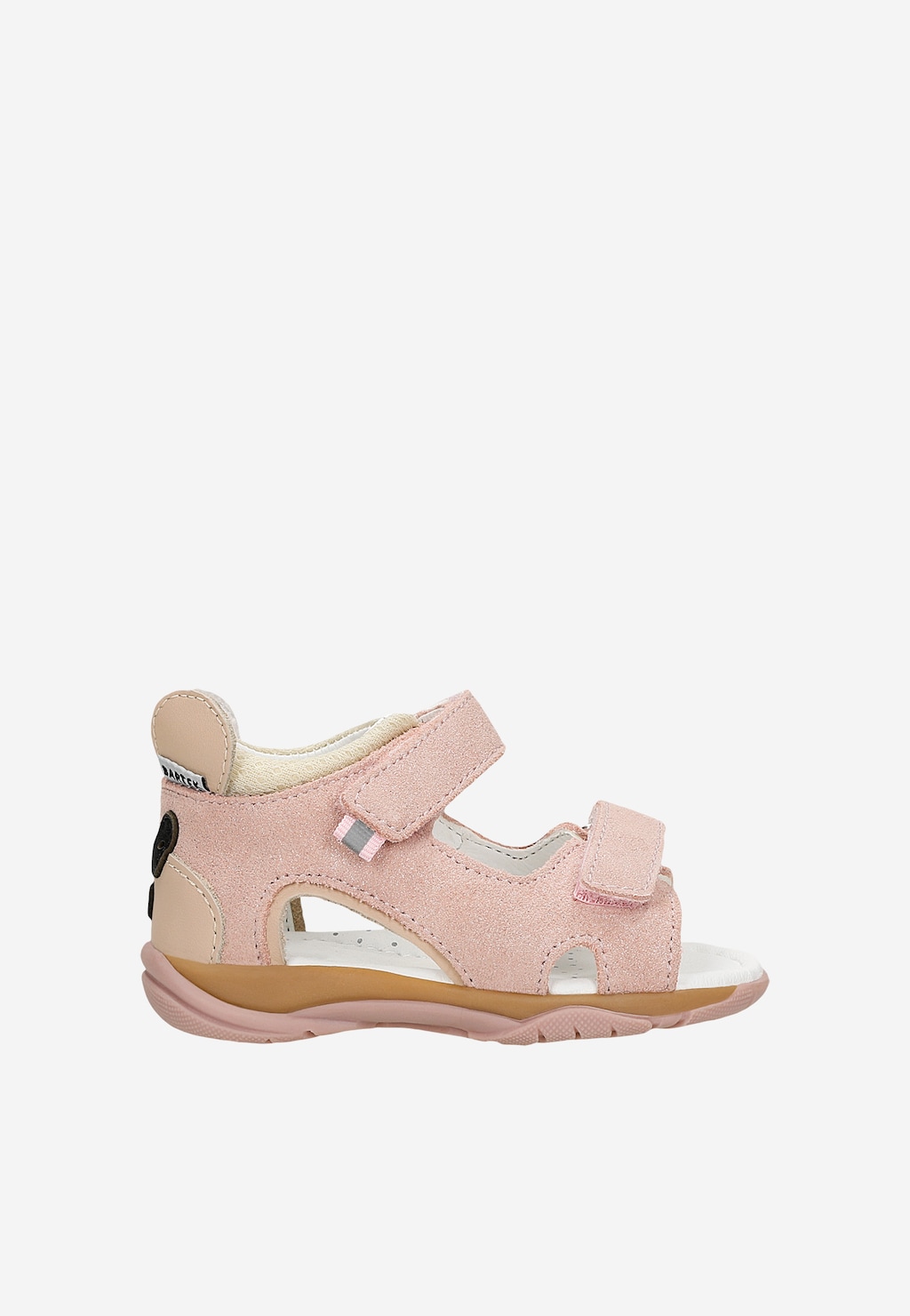 Svetloružové sandále BARTEK s úsmevom vzadu Widok 1