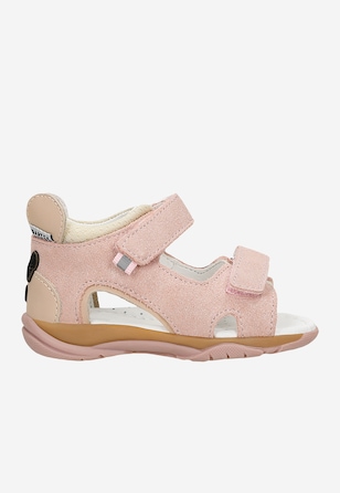Svetloružové sandále BARTEK s úsmevom vzadu