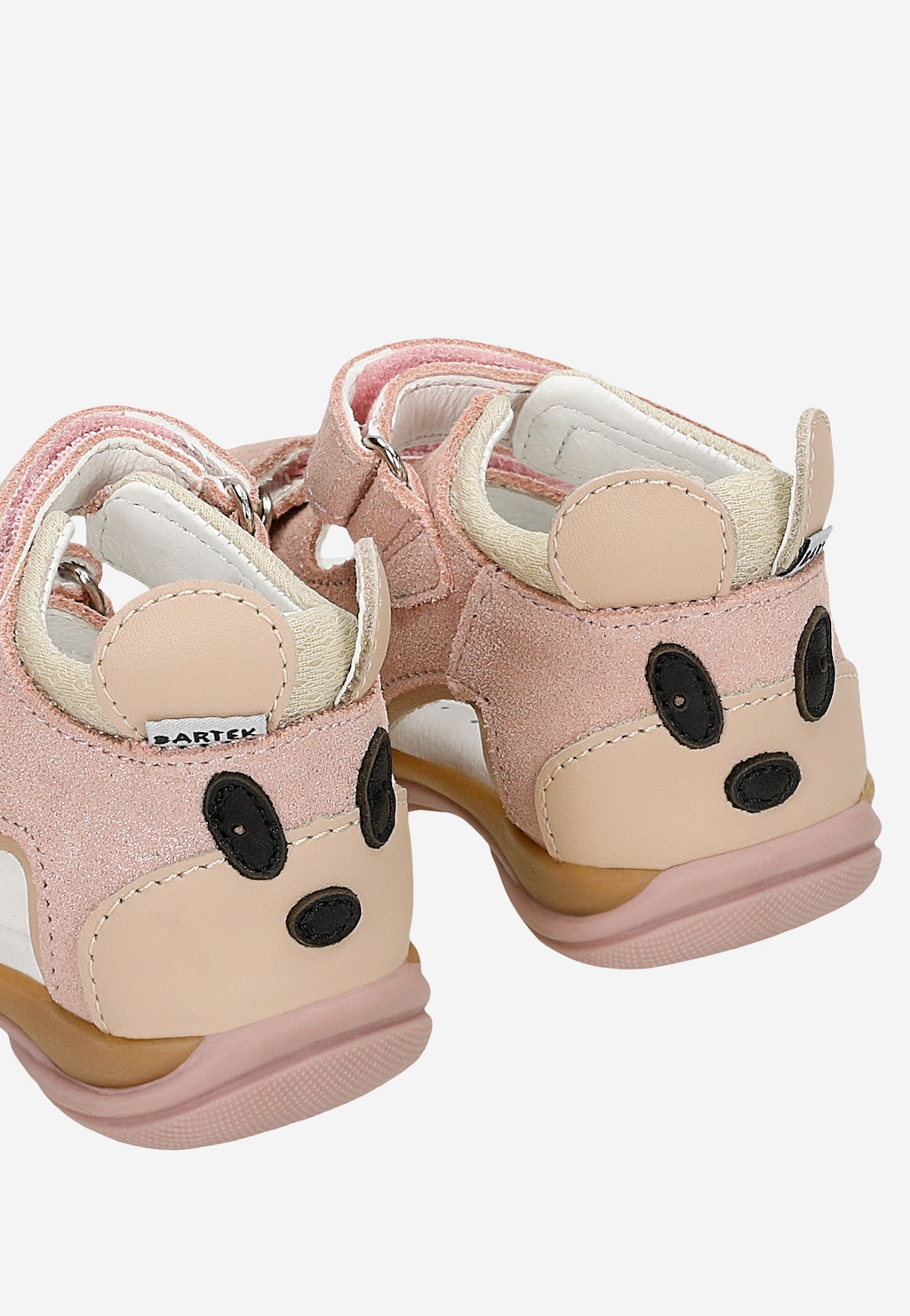 Svetloružové sandále BARTEK s úsmevom vzadu Widok 9
