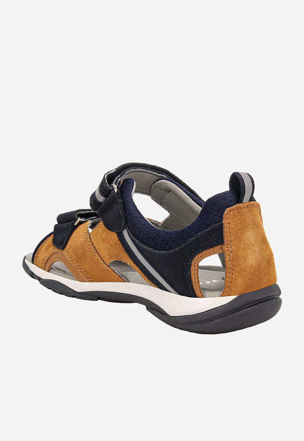 Tmavomodro-hnedé detské sandále z pravej kože BARTEK 84414-63 Widok 5