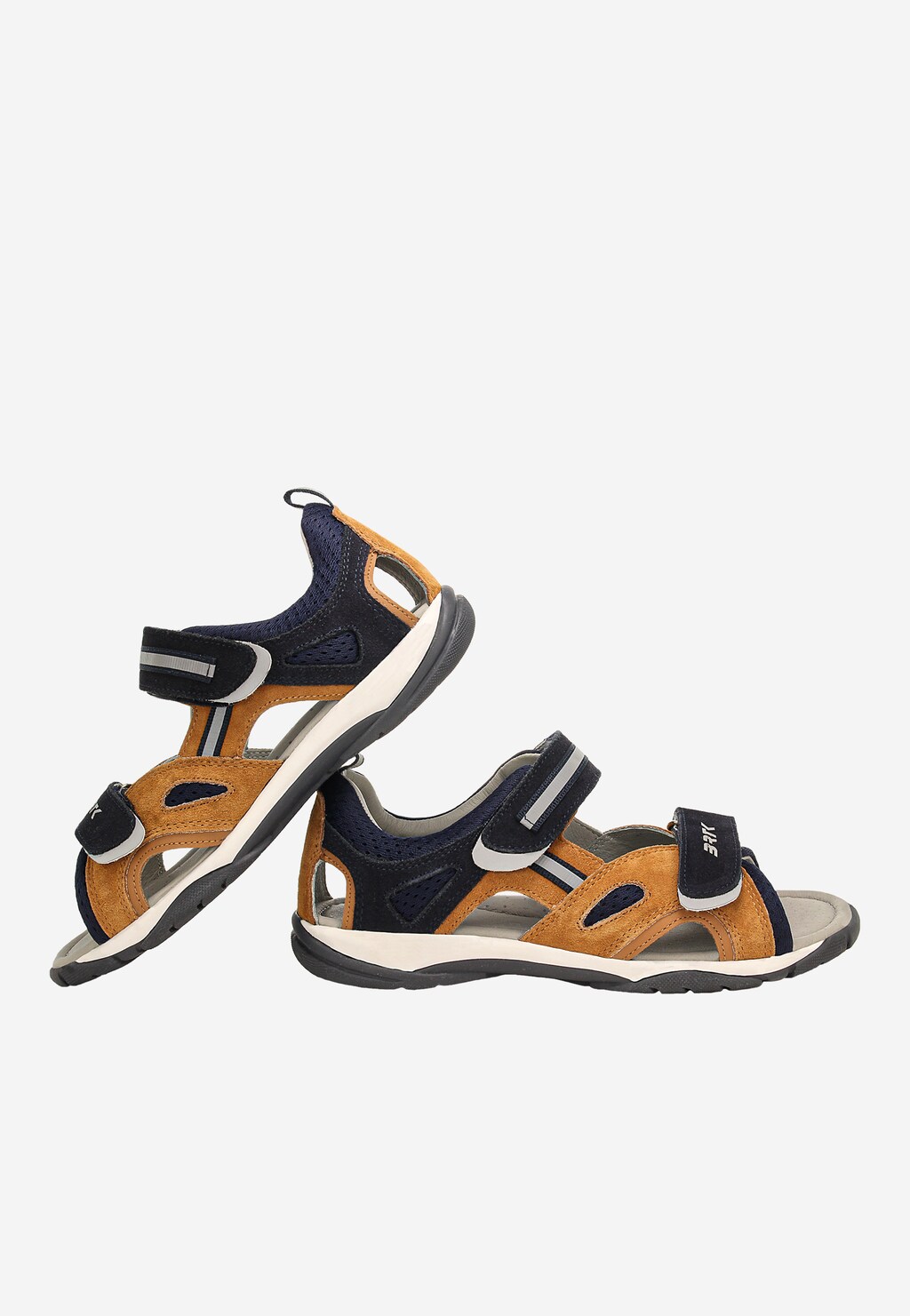 Tmavomodro-hnedé detské sandále z pravej kože BARTEK 84414-63 Widok 8