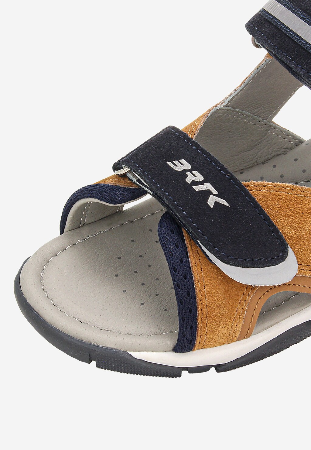 Tmavomodro-hnedé detské sandále z pravej kože BARTEK 84414-63 Widok 9