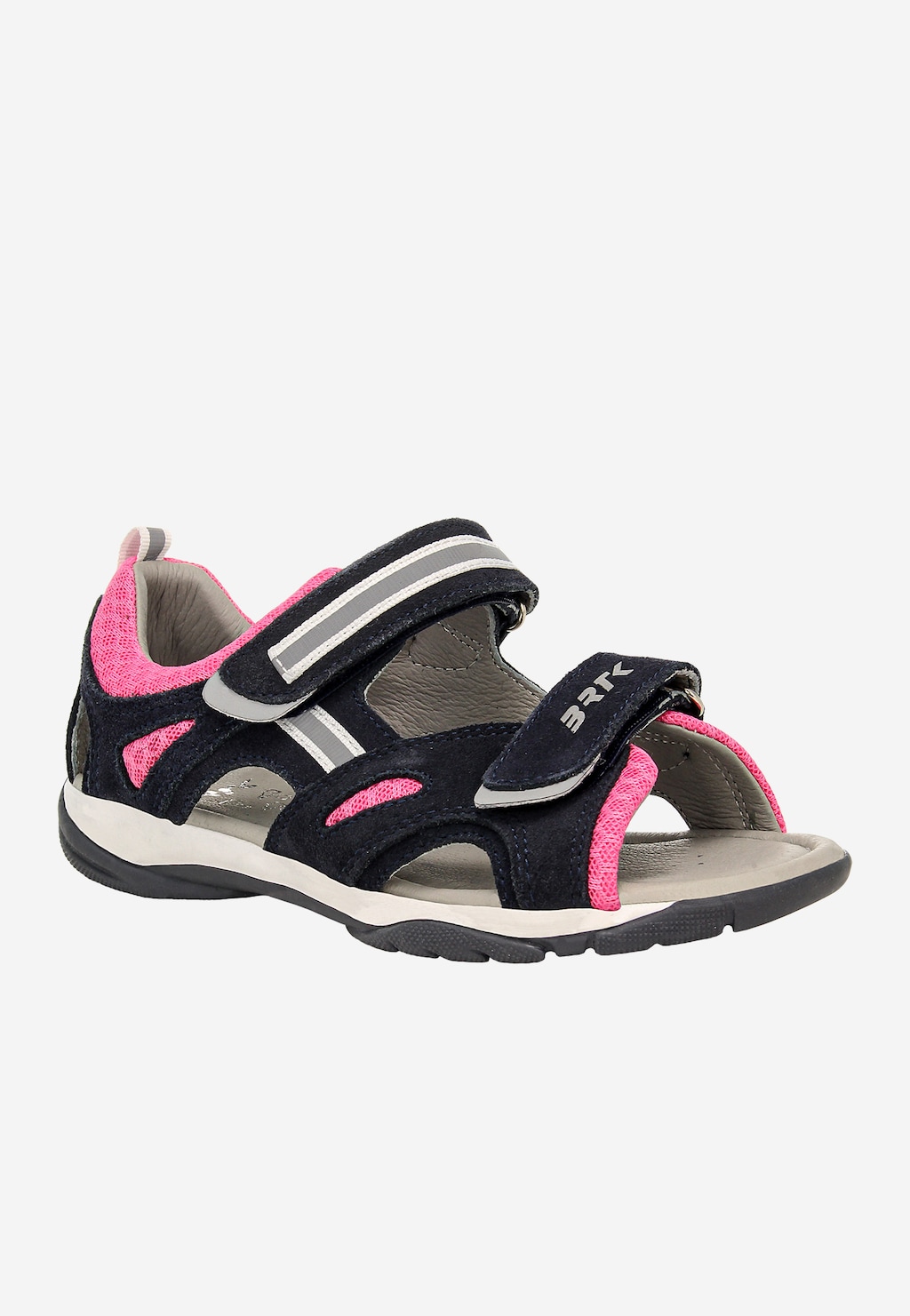 Tmavomodro-ružové sandále BARTEK 84414-65 so suchým zipsom Widok 3