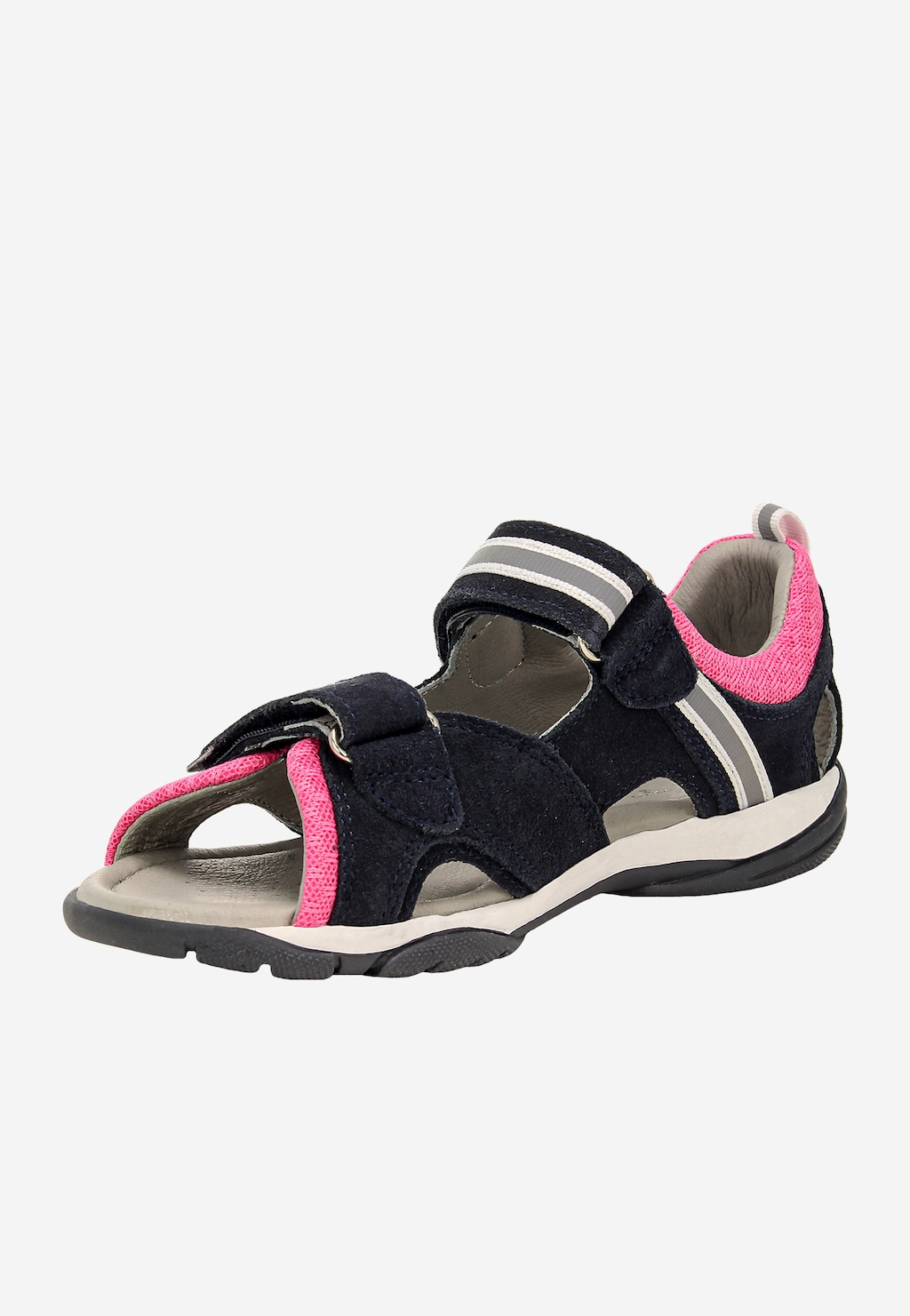 Tmavomodro-ružové sandále BARTEK 84414-65 so suchým zipsom Widok 4