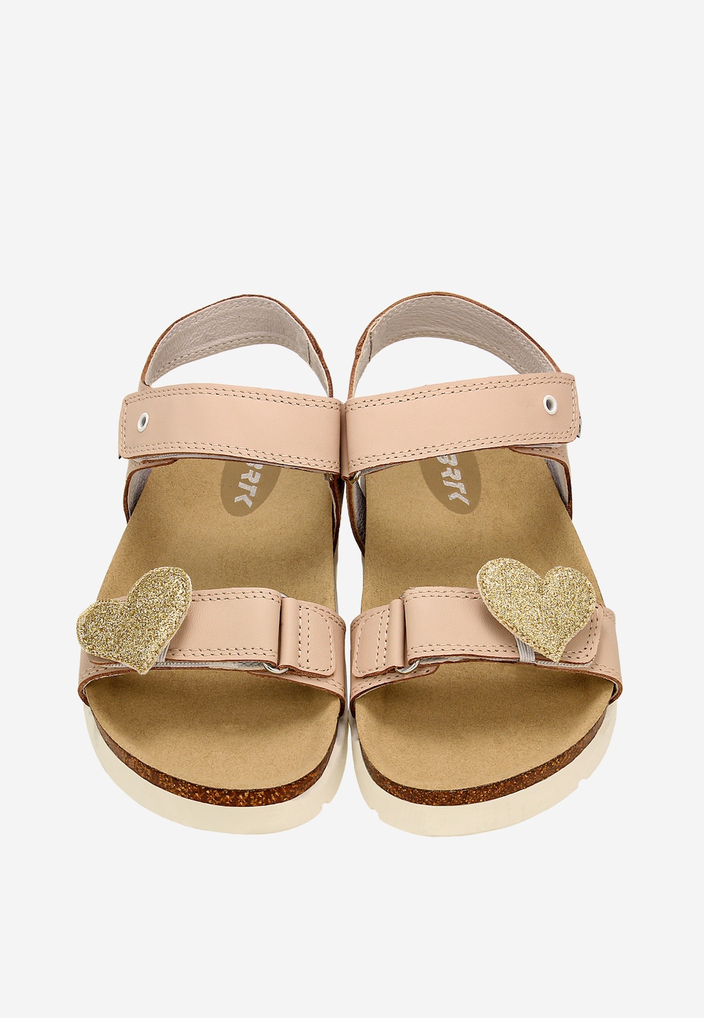 Růžové sandály na korkové podrážce BARTEK 84415-54 se zlatou odnímatelnou ozdobou Widok 9