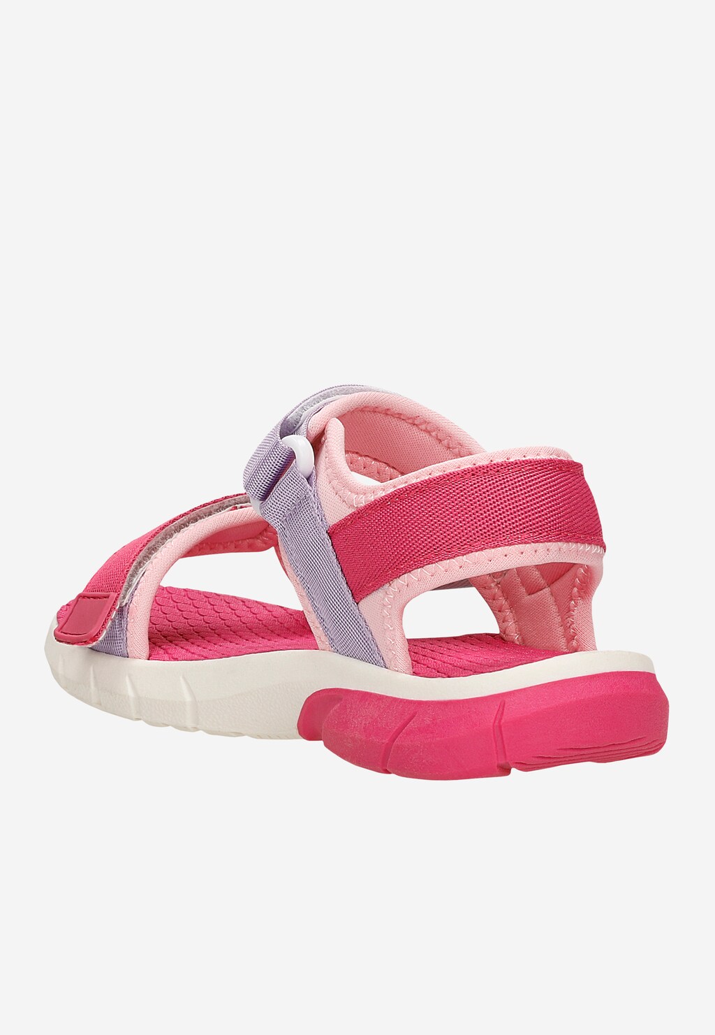 Ružové dievčenské sandále BARTEK s fialovými a modrými pásikmi 89001-15 Widok 4