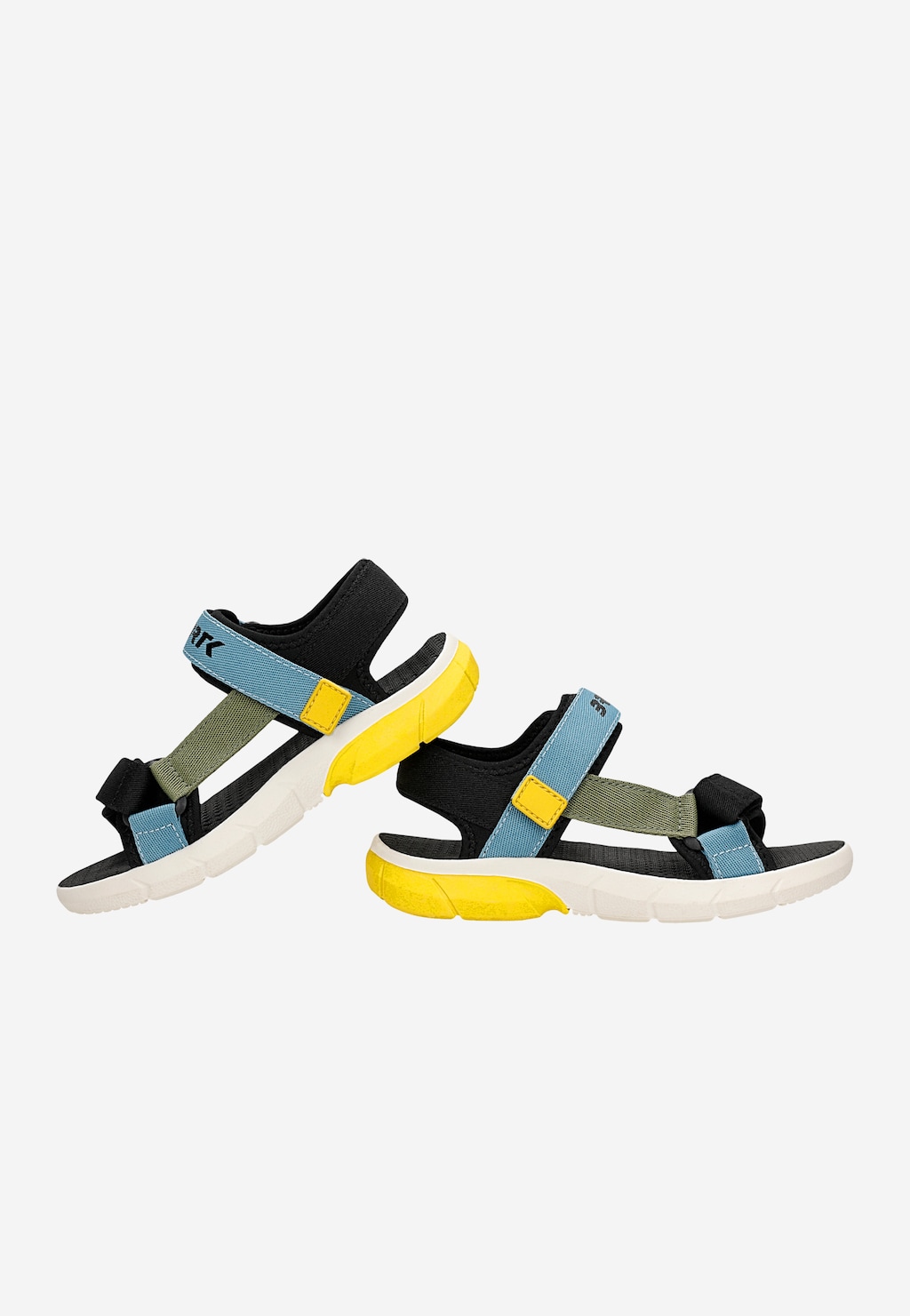 Čierno-modré sandále BARTEK so žltými prvkami 89001-16 Widok 7