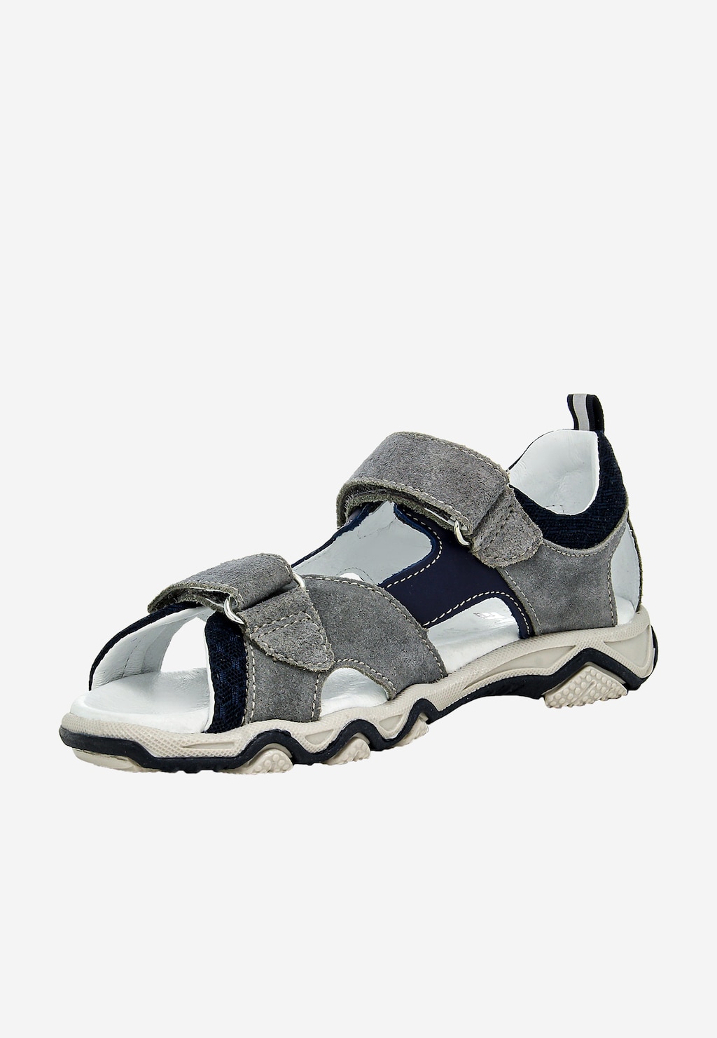 Szare sandały z granatowymi wstawkami BARTEK 19697-03 Widok 3