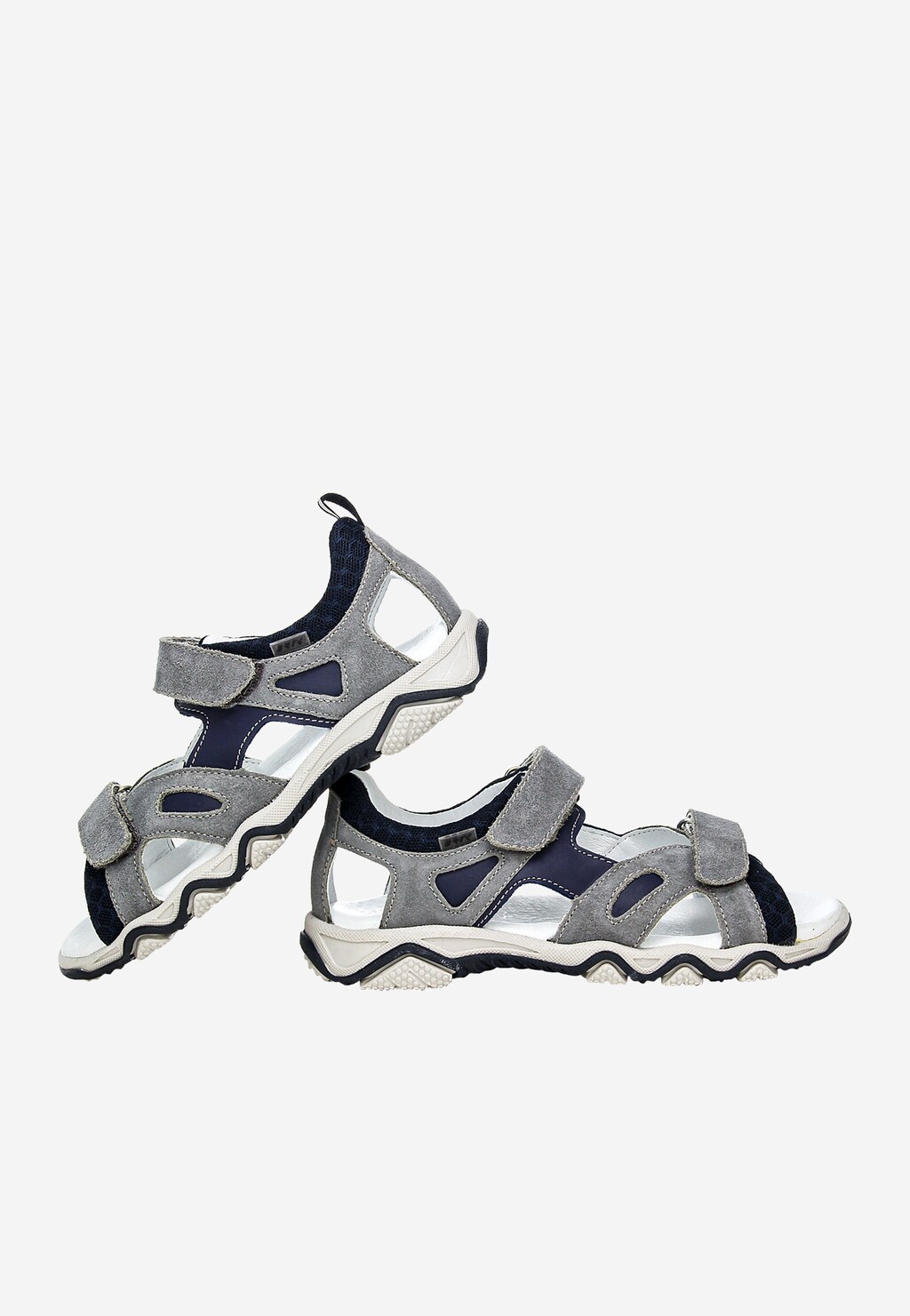 Szare sandały z granatowymi wstawkami BARTEK 19697-03 Widok 6