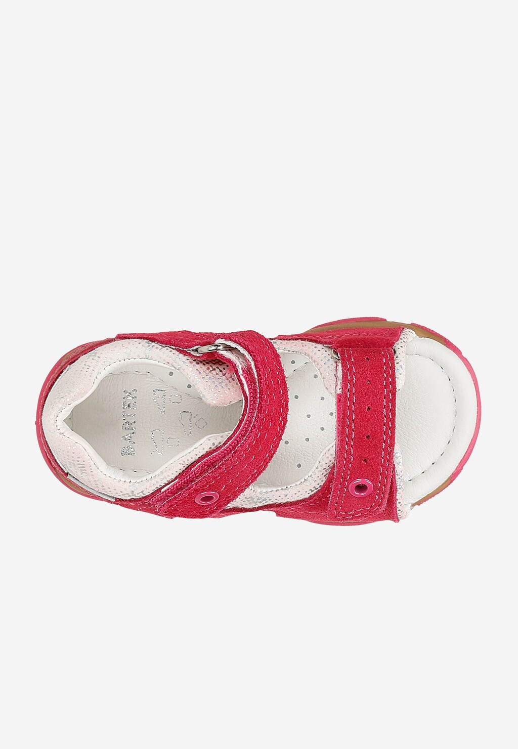 Różowe sandały ze skóry naturalnej dla dziewcząt BARTEK 84408-65 Widok 5