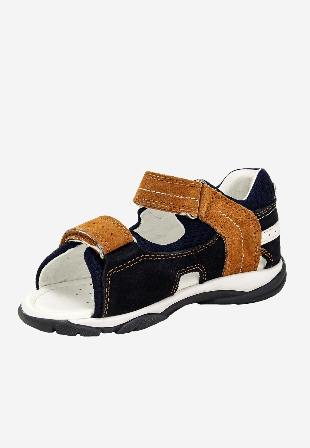 Tmavě modré sandály pro chlapce s hnědými detaily BARTEK 84408-66 Widok 4