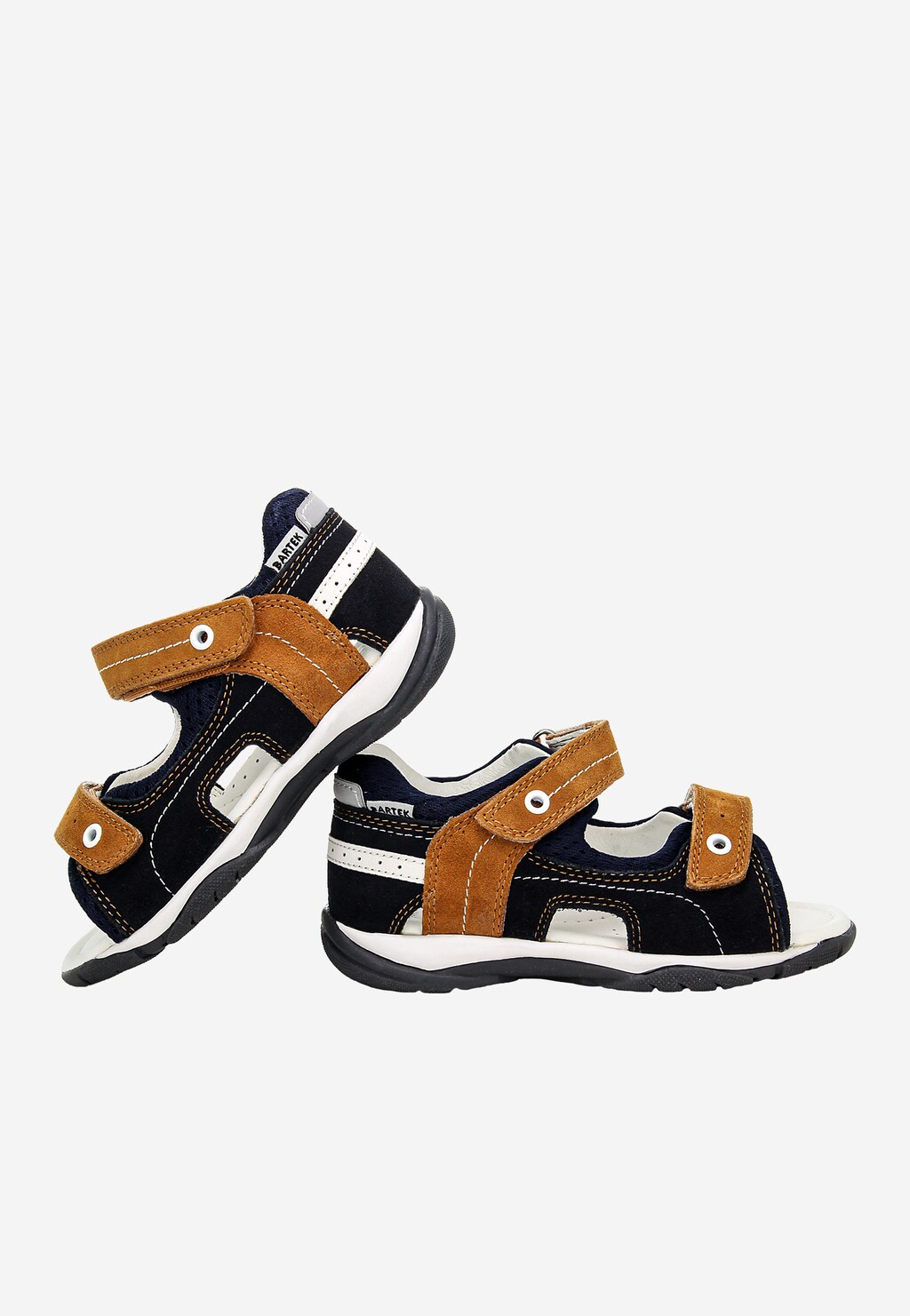 Tmavě modré sandály pro chlapce s hnědými detaily BARTEK 84408-66 Widok 9