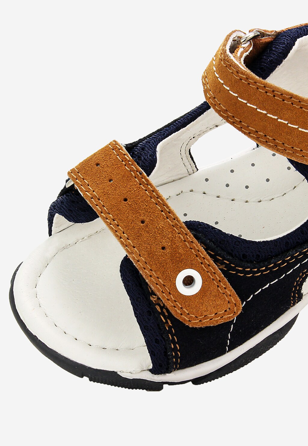 Tmavě modré sandály pro chlapce s hnědými detaily BARTEK 84408-66 Widok 10