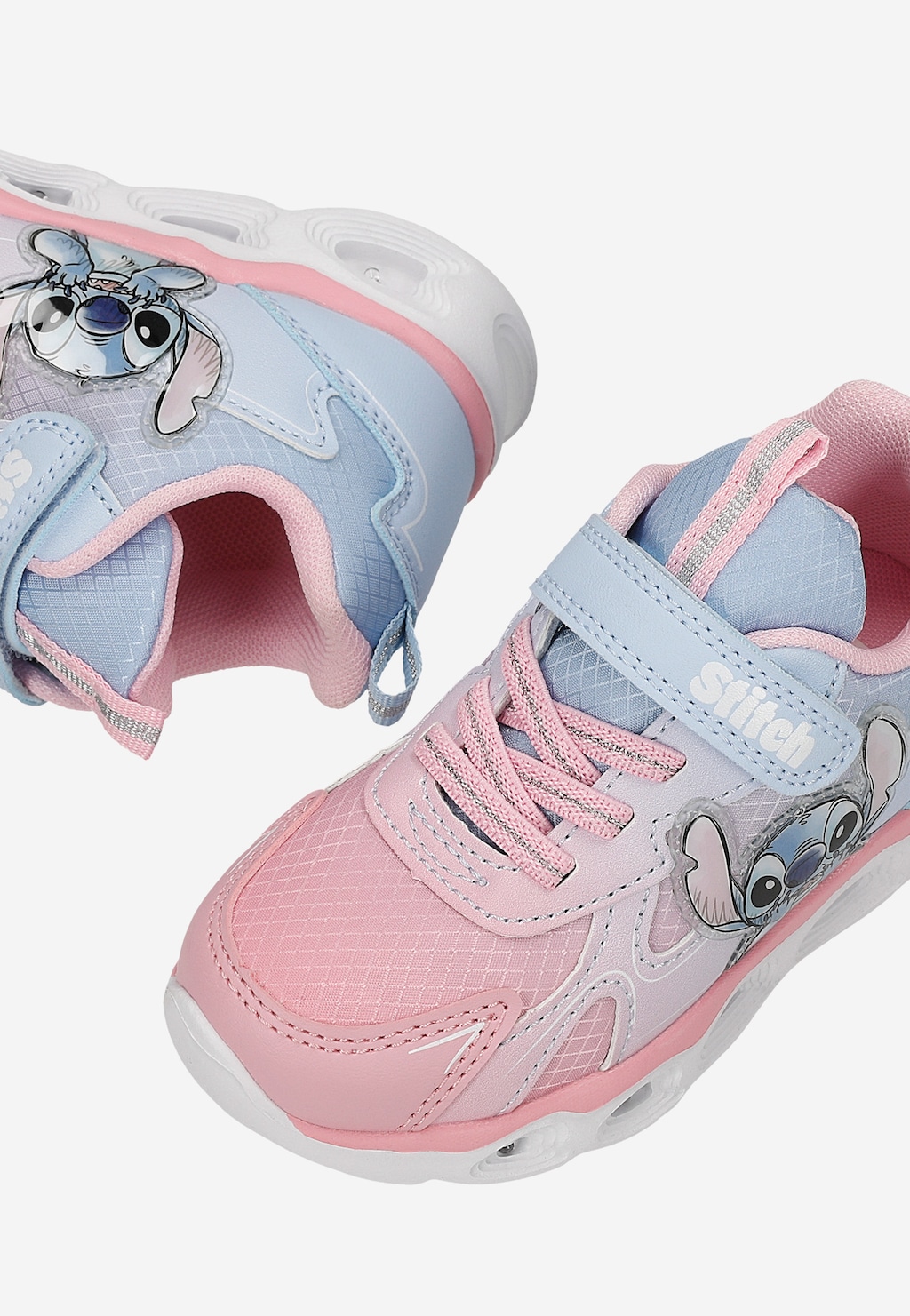 Niebiesko-różowe sneakersy Stitch ze świecącą podeszwą BARTEK 87038-15 Widok 7