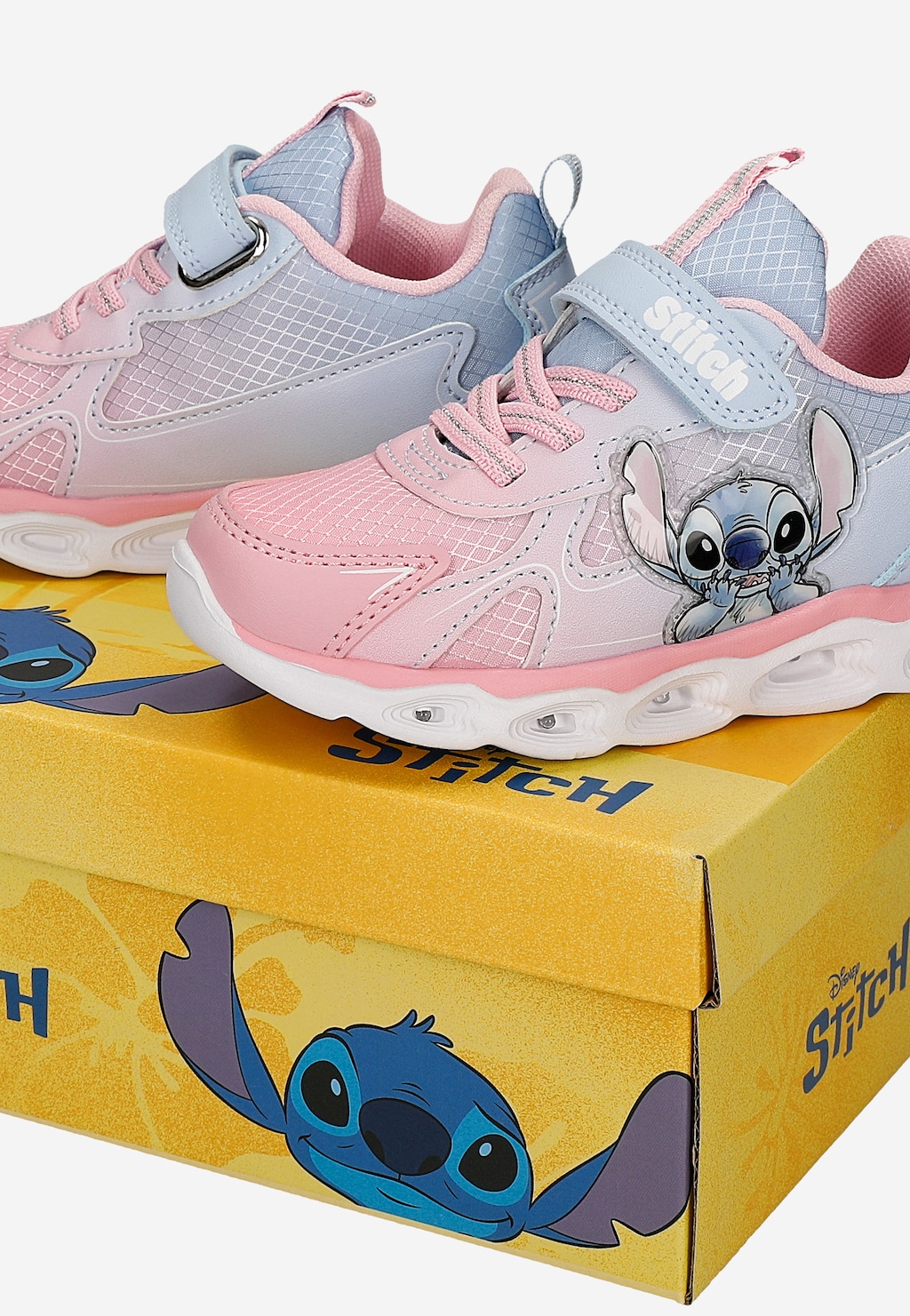 Niebiesko-różowe sneakersy Stitch ze świecącą podeszwą BARTEK 87038-15 Widok 8