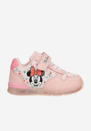 Różowe sneakersy Minnie Mouse ze świecącą podeszwą BARTEK 87027-15