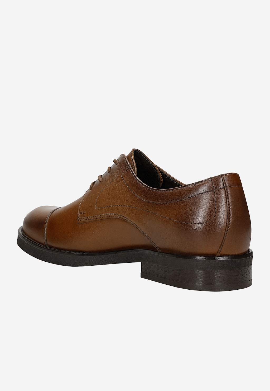 Brązowe skórzane półbuty męskie 10292-52 Widok 3