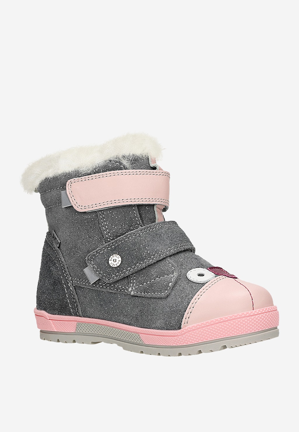 Trzewiki ocieplane BARTEK 84007-70, dla dziewcząt, popielato-różowe Widok 2