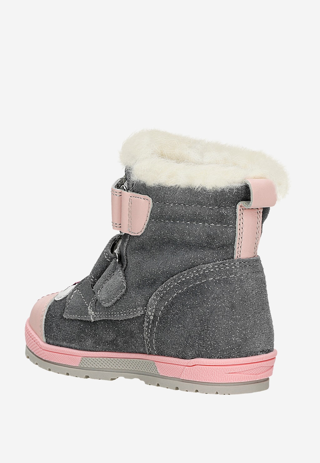 Trzewiki ocieplane BARTEK 84007-70, dla dziewcząt, popielato-różowe Widok 3