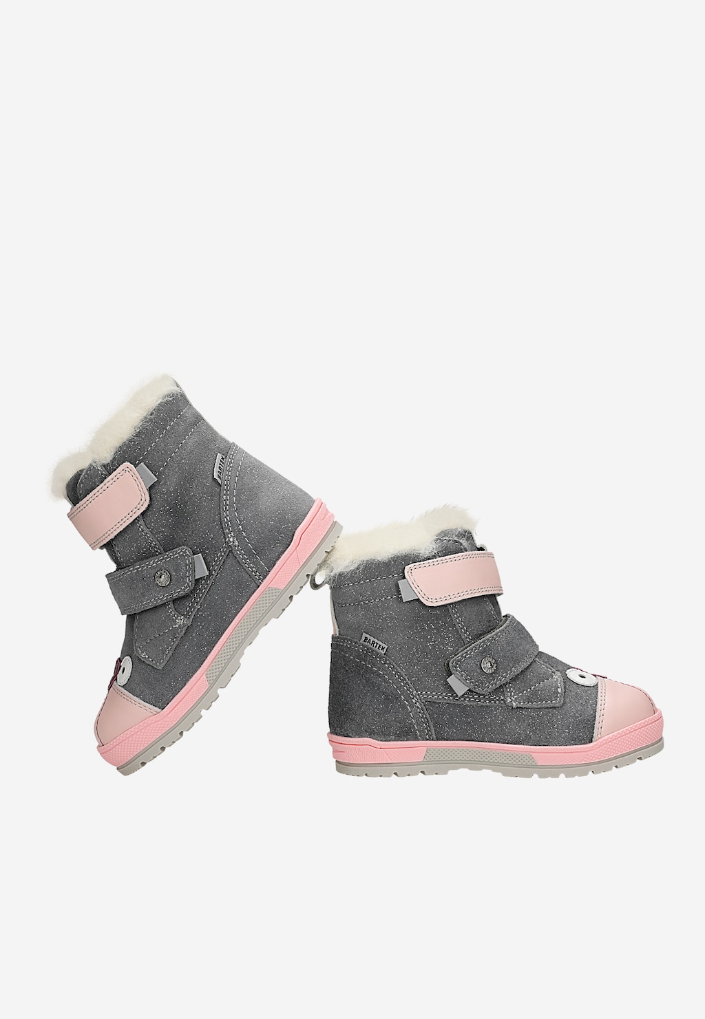 Trzewiki ocieplane BARTEK 84007-70, dla dziewcząt, popielato-różowe Widok 6